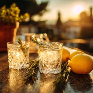 Gin Tonic mit Wacholder-Zitrone-Geschmack – Erfrischender alkoholfreier Kräutertee-Cocktail